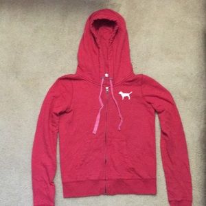 Red Love Pink Victoria’s Secret Hoodie, Size S